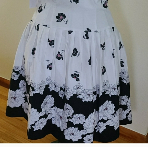 Robbie Bee Dress Vintage style White with black size 10 - Picture 5 of 9